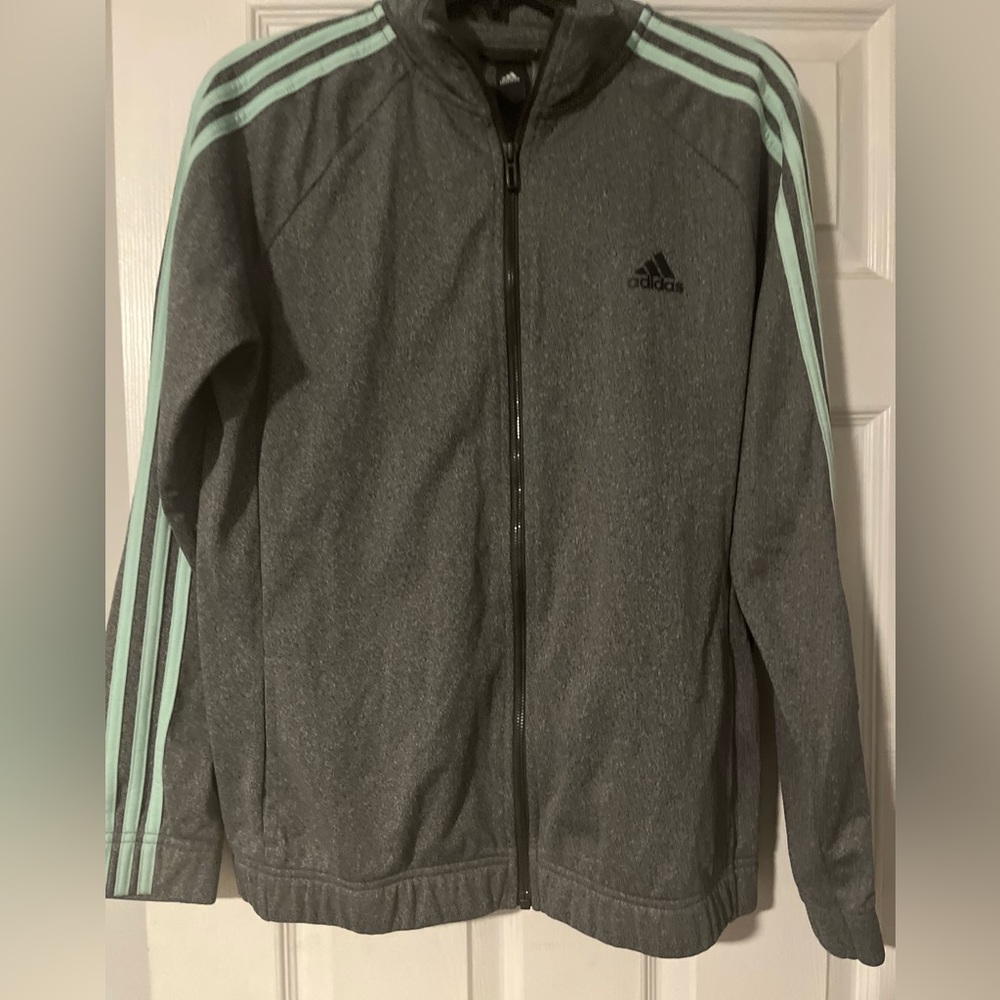 Adidas Track Suit for women, gray and mint green